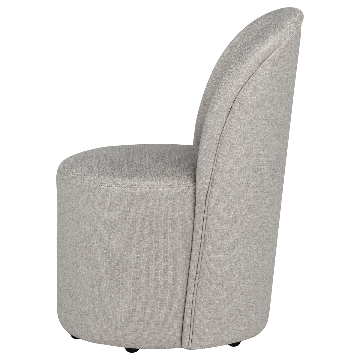 Aubrey Upholstered Barrel Dining Side Chairs (Set of 2) Beige