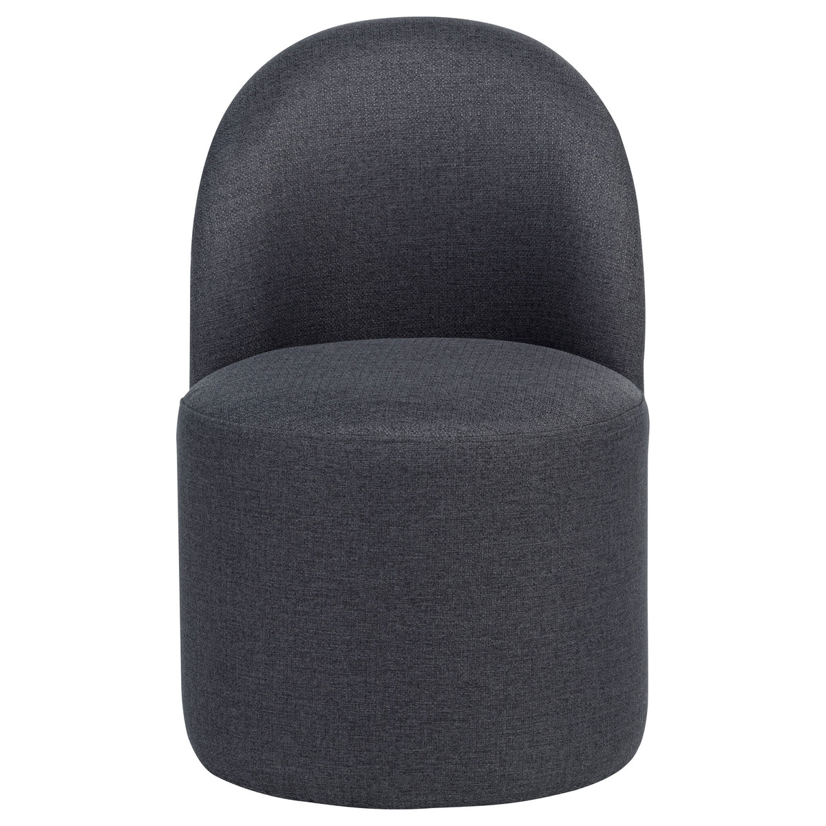 Aubrey Upholstered Barrel Dining Side Chairs (Set of 2) Charcoal