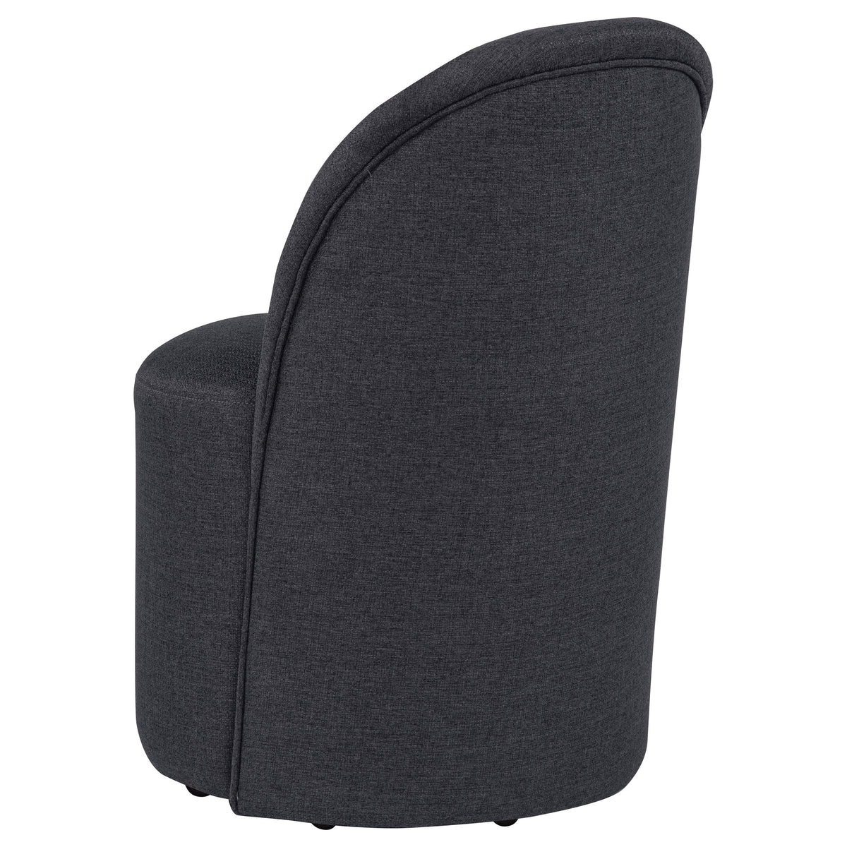 Aubrey Upholstered Barrel Dining Side Chairs (Set of 2) Charcoal