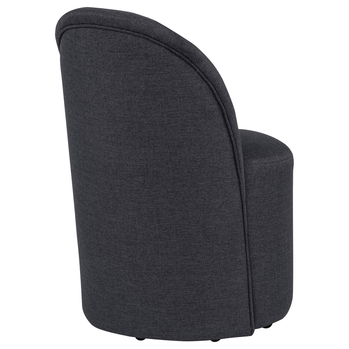 Aubrey Upholstered Barrel Dining Side Chairs (Set of 2) Charcoal