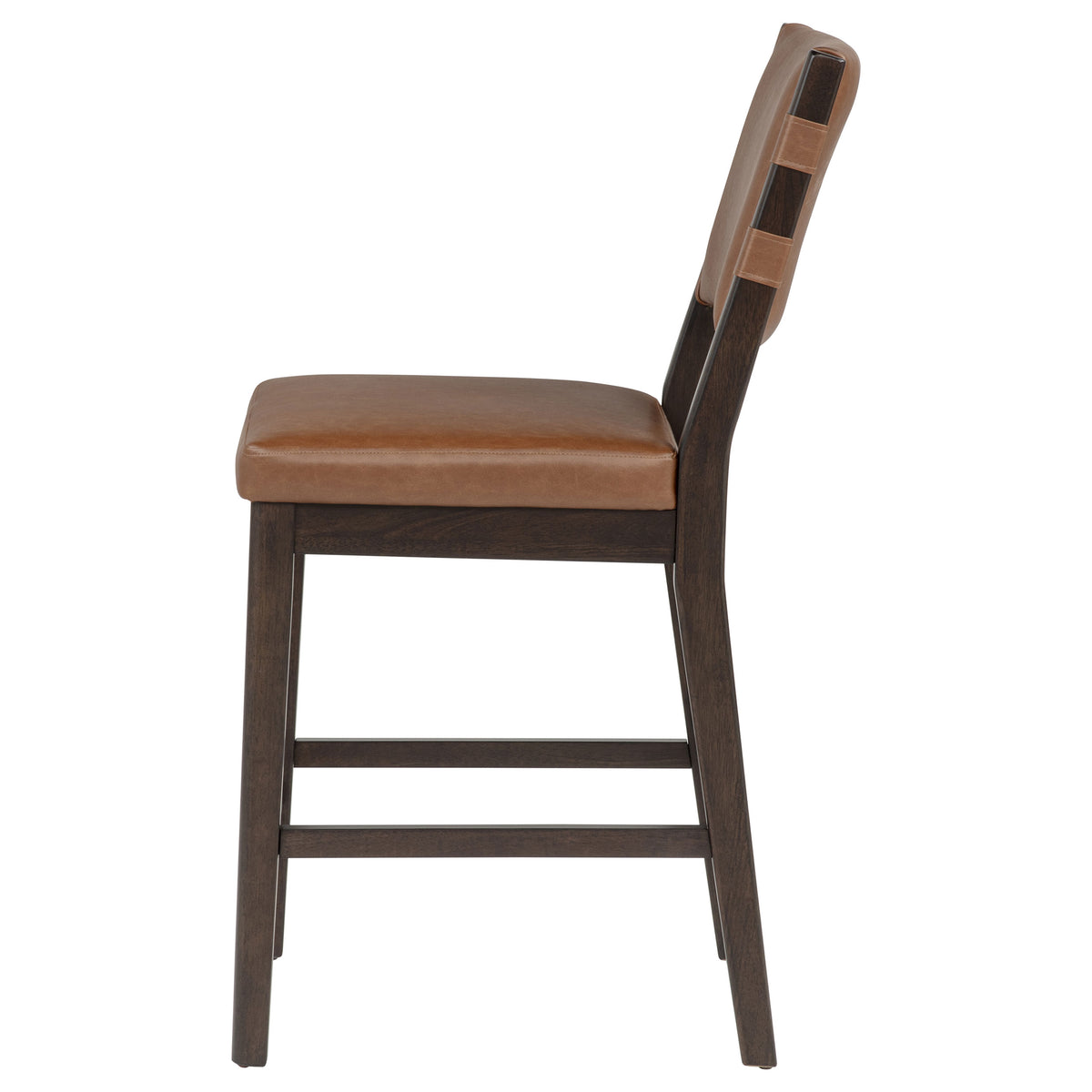 Tegan Faux Leather Upholstered Counter Height Chairs (Set of 2) Cognac