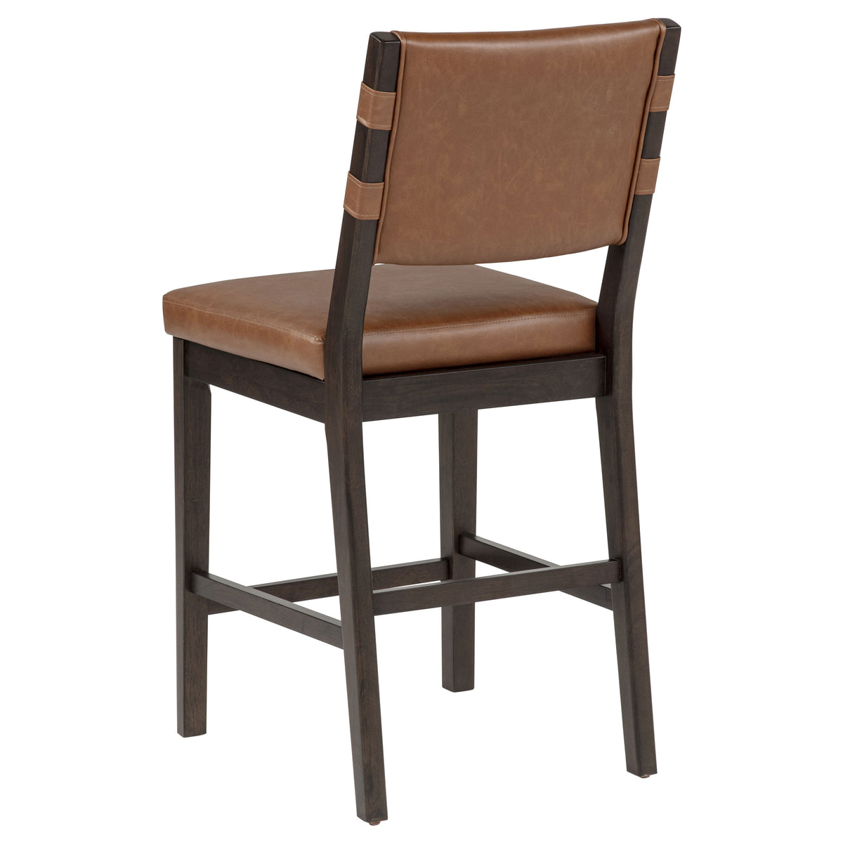 Tegan Faux Leather Upholstered Counter Height Chairs (Set of 2) Cognac