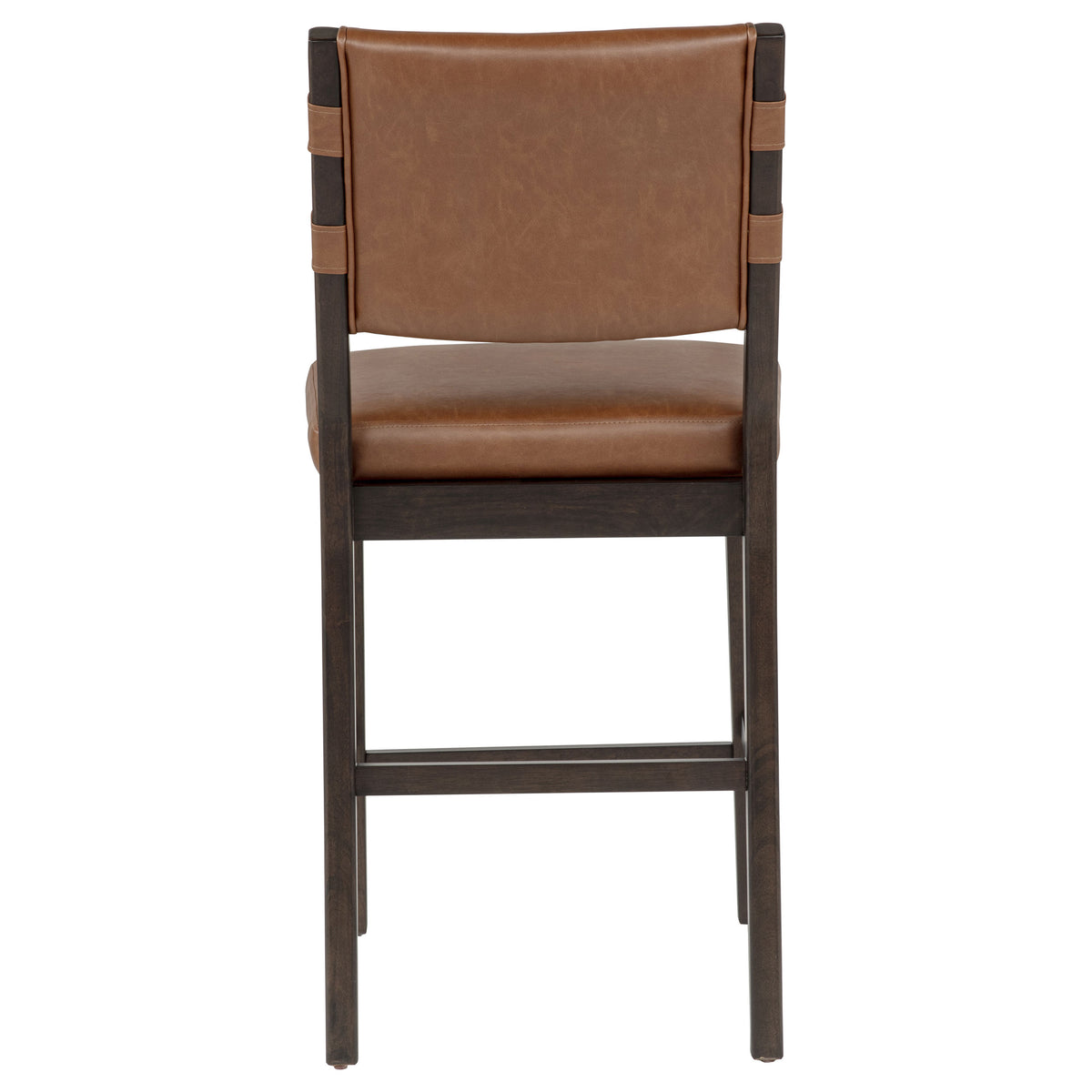 Tegan Faux Leather Upholstered Counter Height Chairs (Set of 2) Cognac