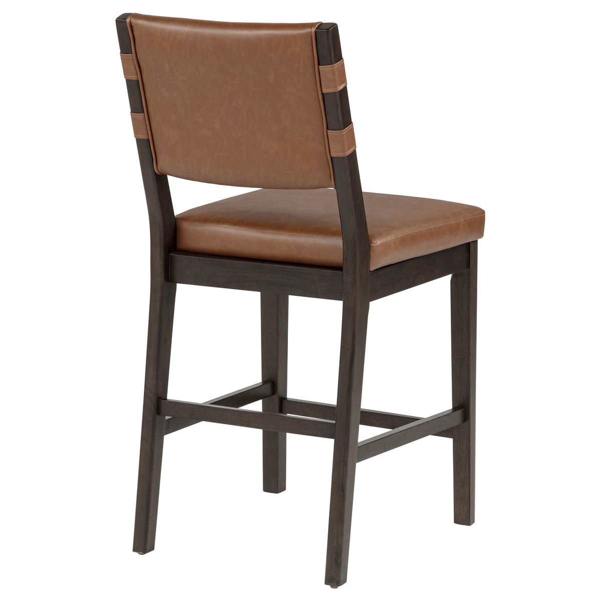 Tegan Faux Leather Upholstered Counter Height Chairs (Set of 2) Cognac