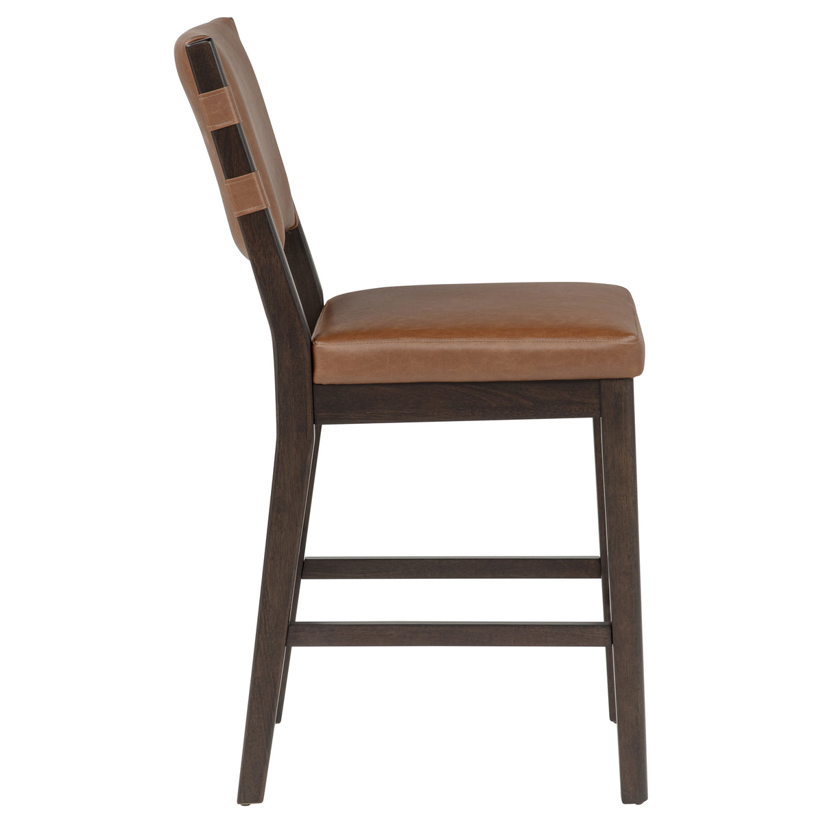 Tegan Faux Leather Upholstered Counter Height Chairs (Set of 2) Cognac