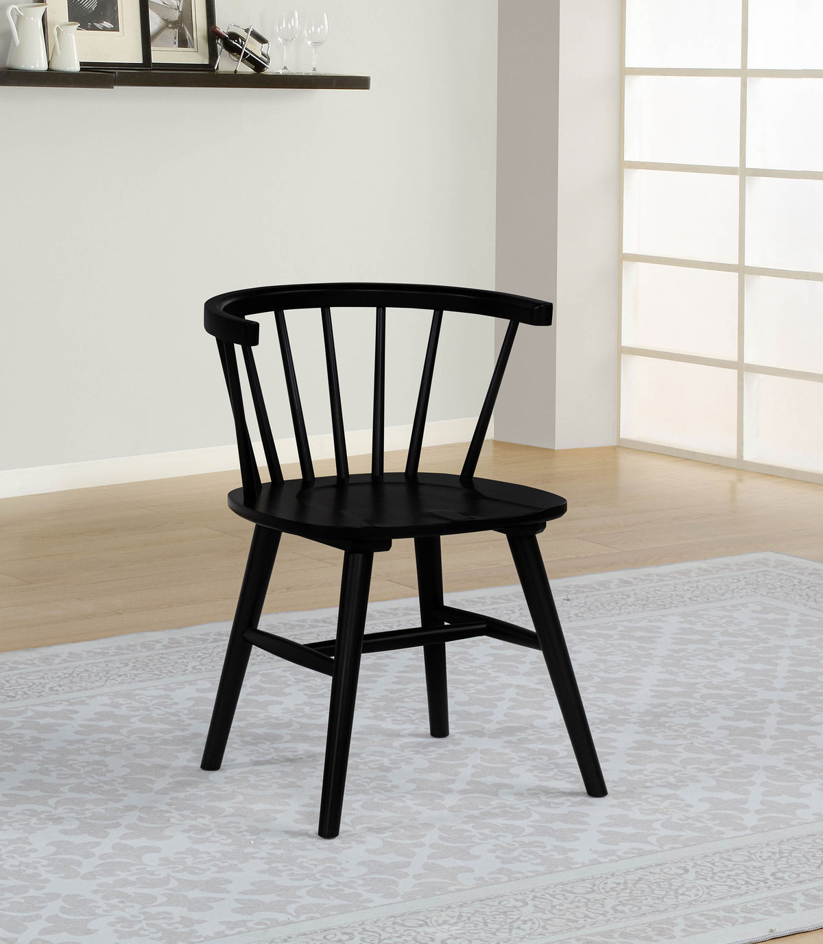 Jeffries Windsor Dining Side Chairs (Set of 2) Black