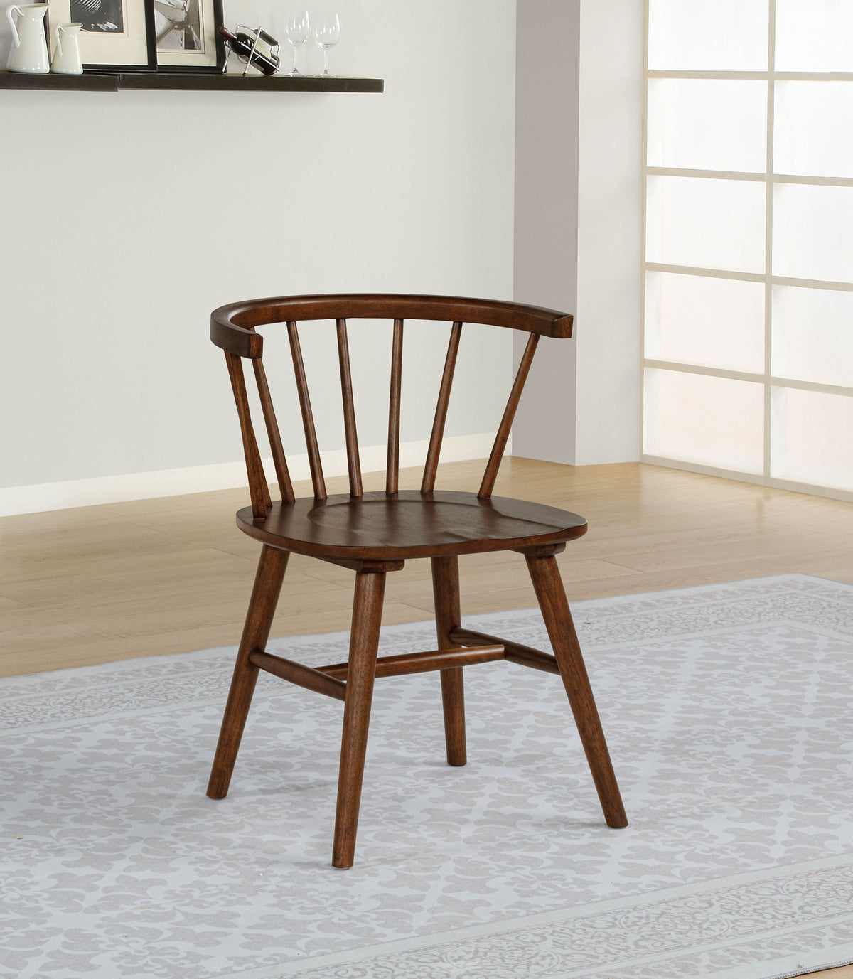 Jeffries Windsor Dining Side Chairs (Set of 2) Walnut