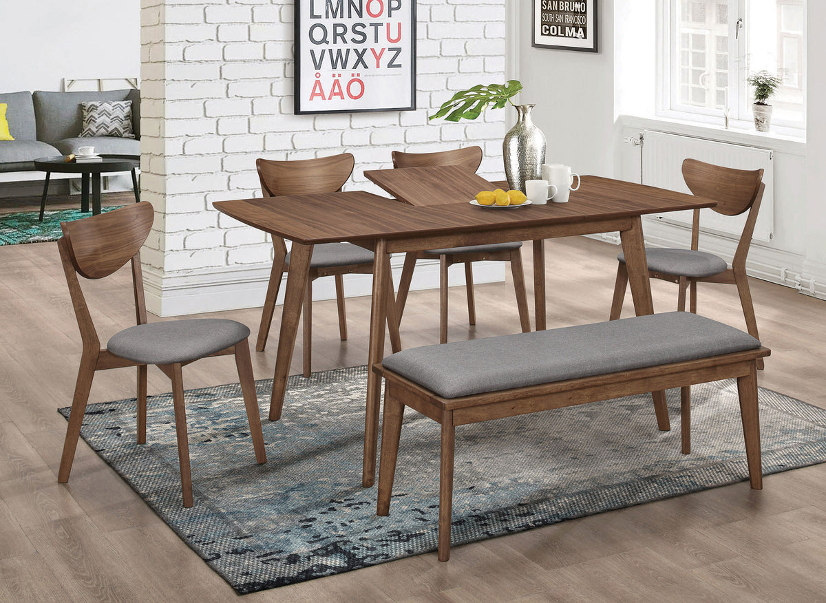 Alfredo Dining Side Chairs (Set of 2) Grey and Natural Walnut