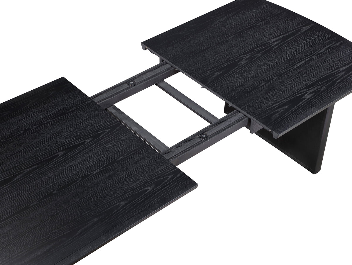 Brookmead 7-piece Rectangular Extension Dining Set Black and Ivory