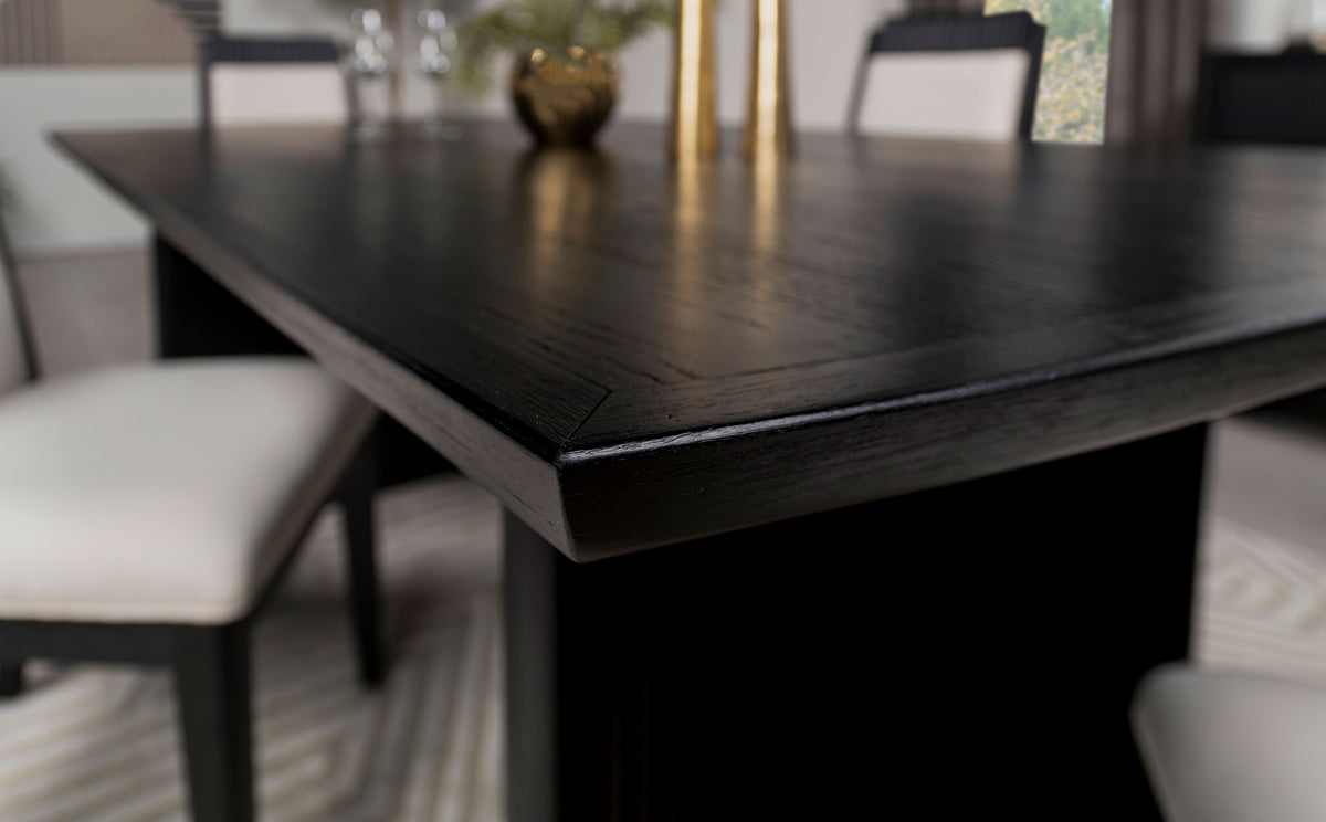 Brookmead 82 to 100-inch Rectangular Extension Leaf Dining Table Black
