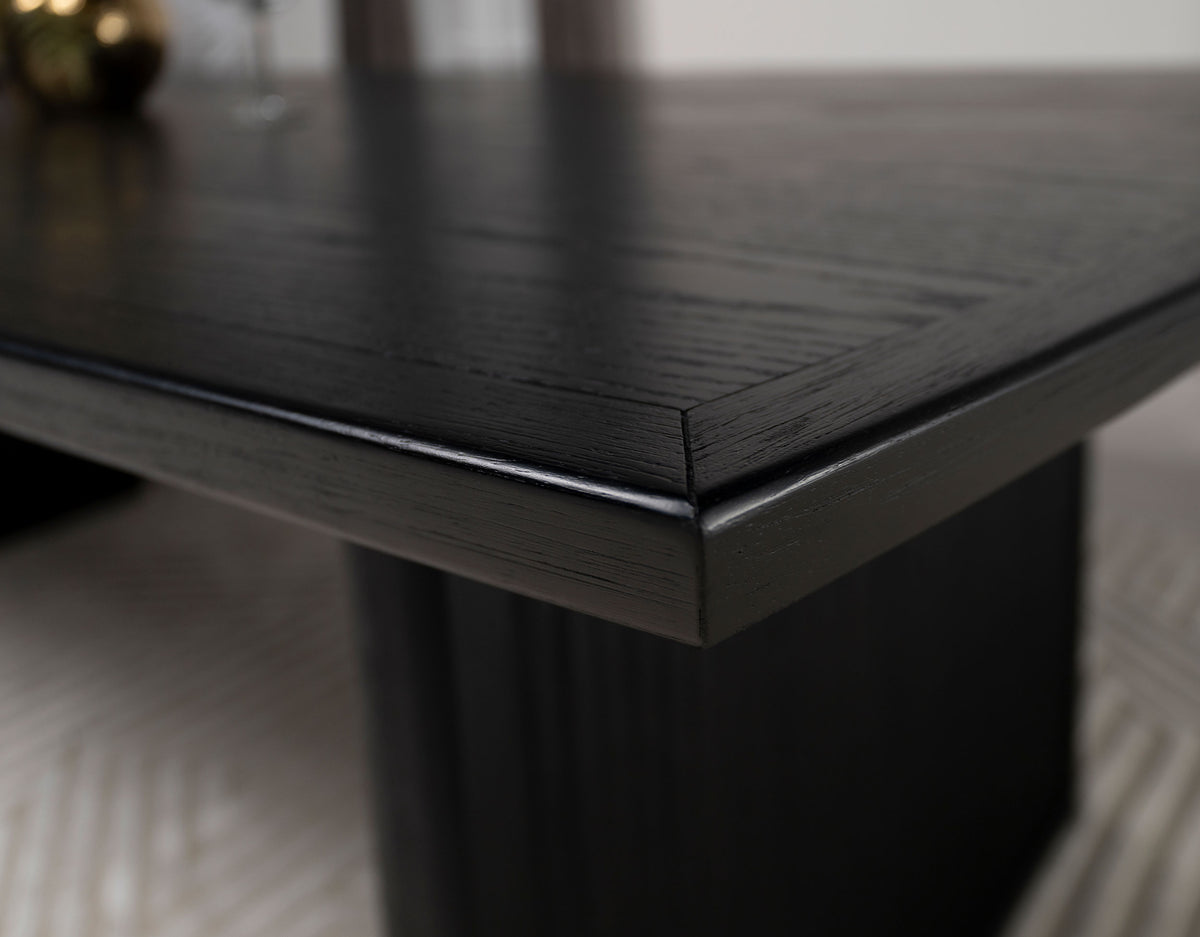 Brookmead 82 to 100-inch Rectangular Extension Leaf Dining Table Black