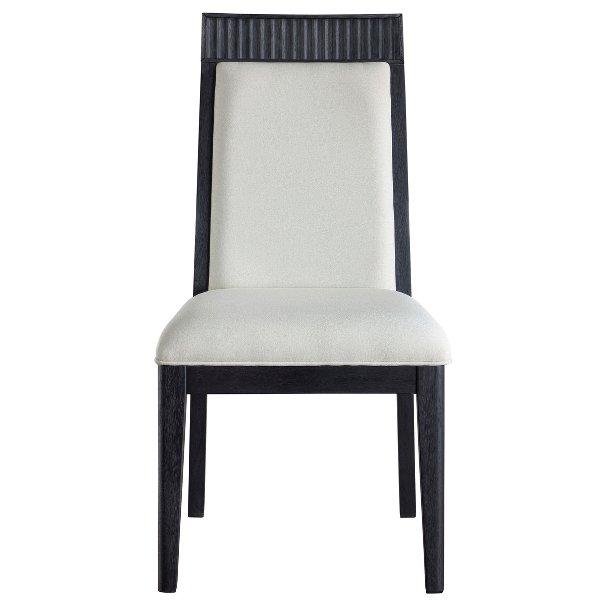 Brookmead Upholstered Dining Side Chairs (Set of 2) Ivory and Black