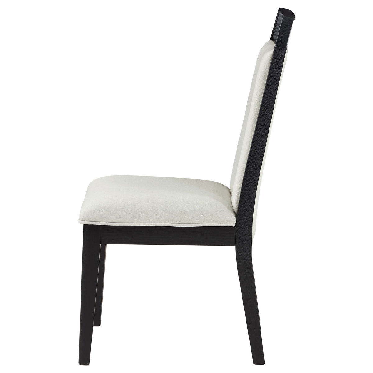 Brookmead Upholstered Dining Side Chairs (Set of 2) Ivory and Black