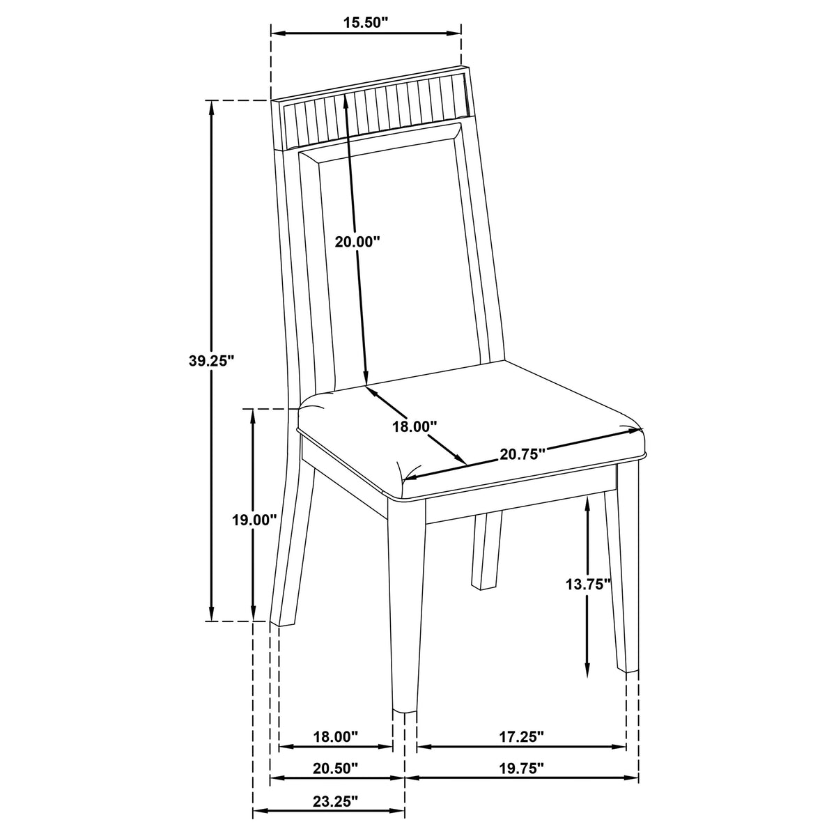 Brookmead Upholstered Dining Side Chairs (Set of 2) Ivory and Black
