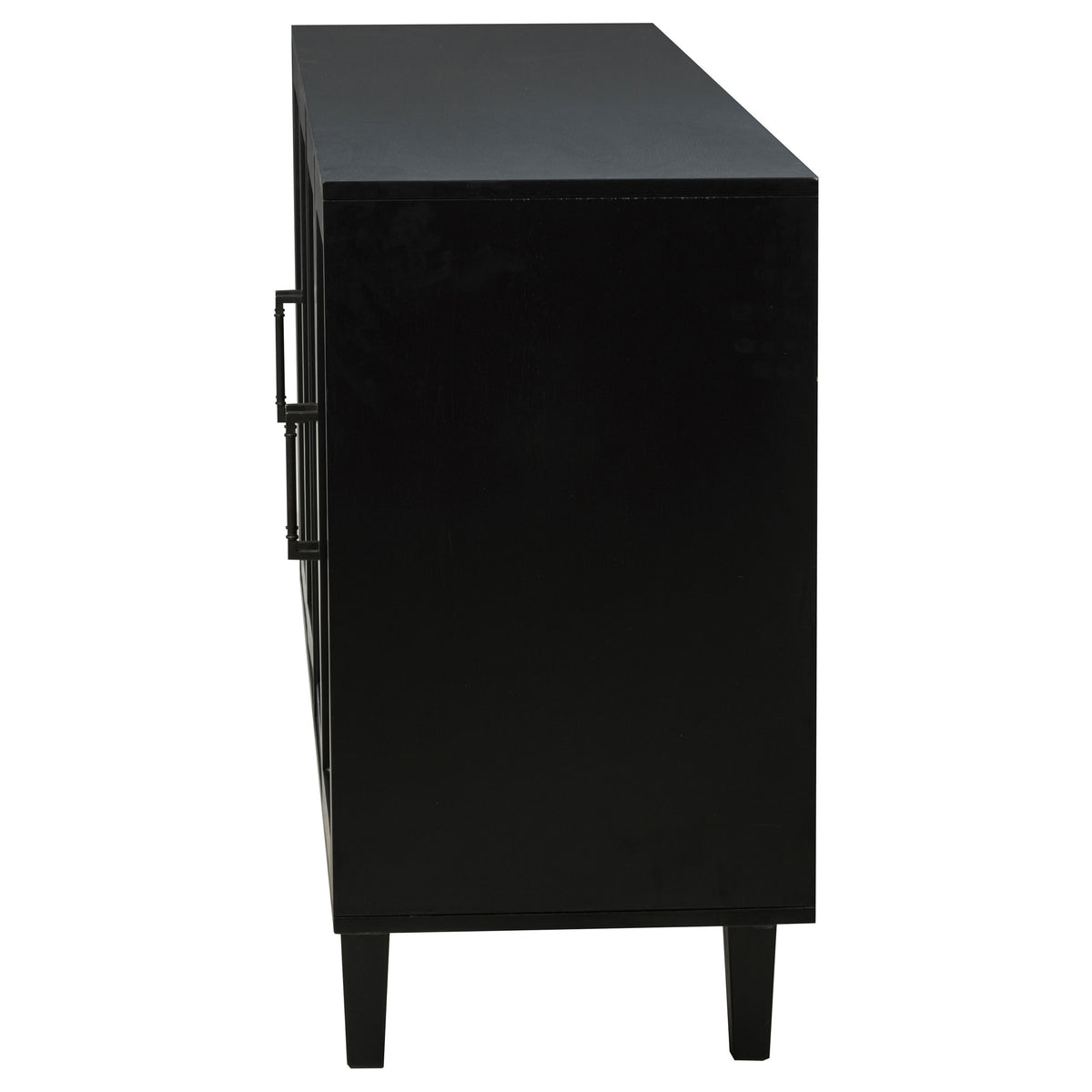 Middleton 4-door Glass Door Sideboard Buffet with 2 Drawers Black