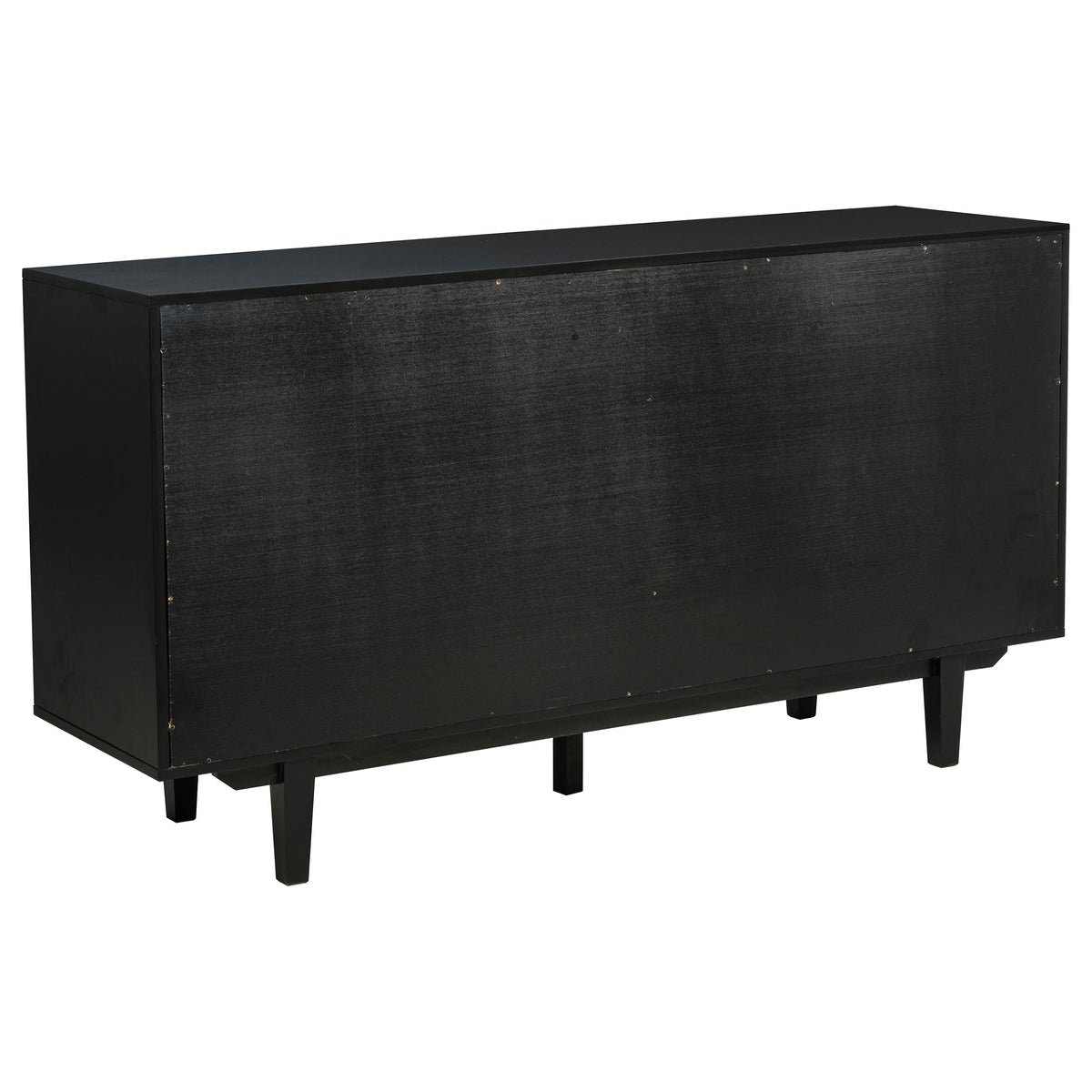 Middleton 4-door Glass Door Sideboard Buffet with 2 Drawers Black