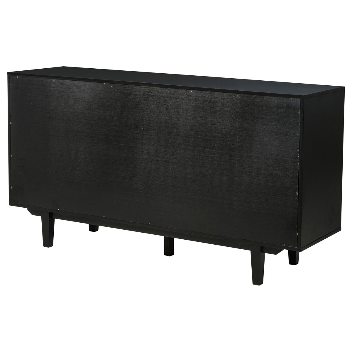 Middleton 4-door Glass Door Sideboard Buffet with 2 Drawers Black