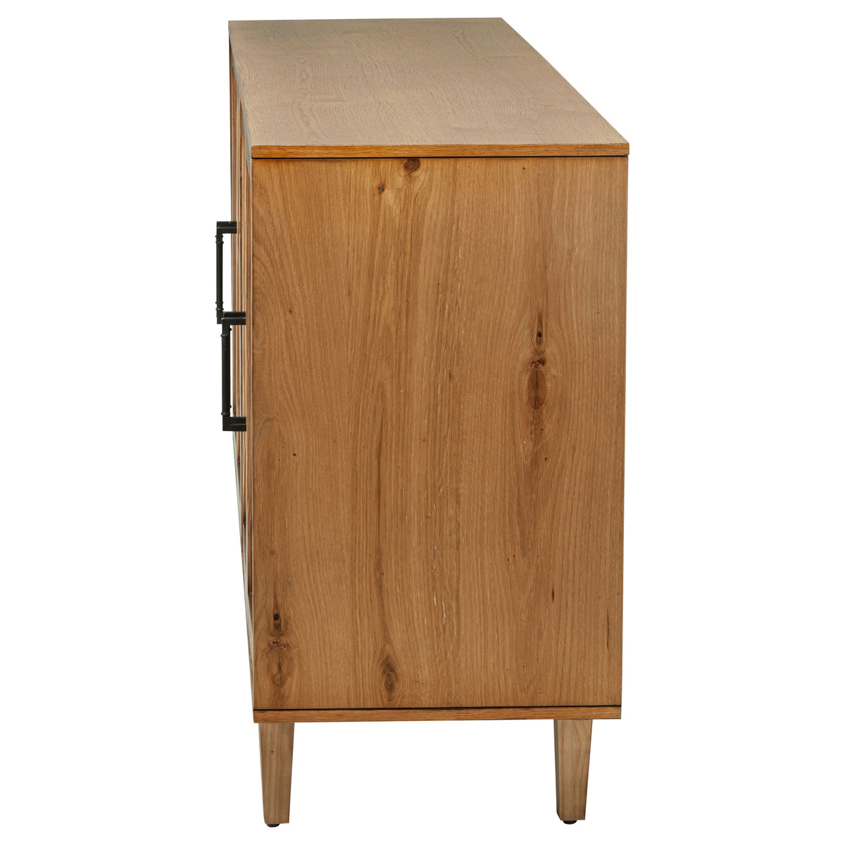 Middleton 4-door Glass Door Sideboard Buffet with 2 Drawers Natural