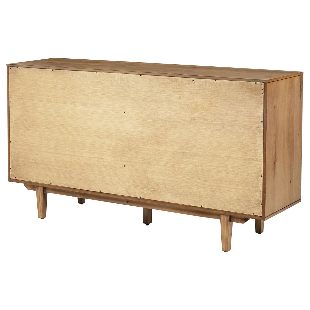 Middleton 4-door Glass Door Sideboard Buffet with 2 Drawers Natural