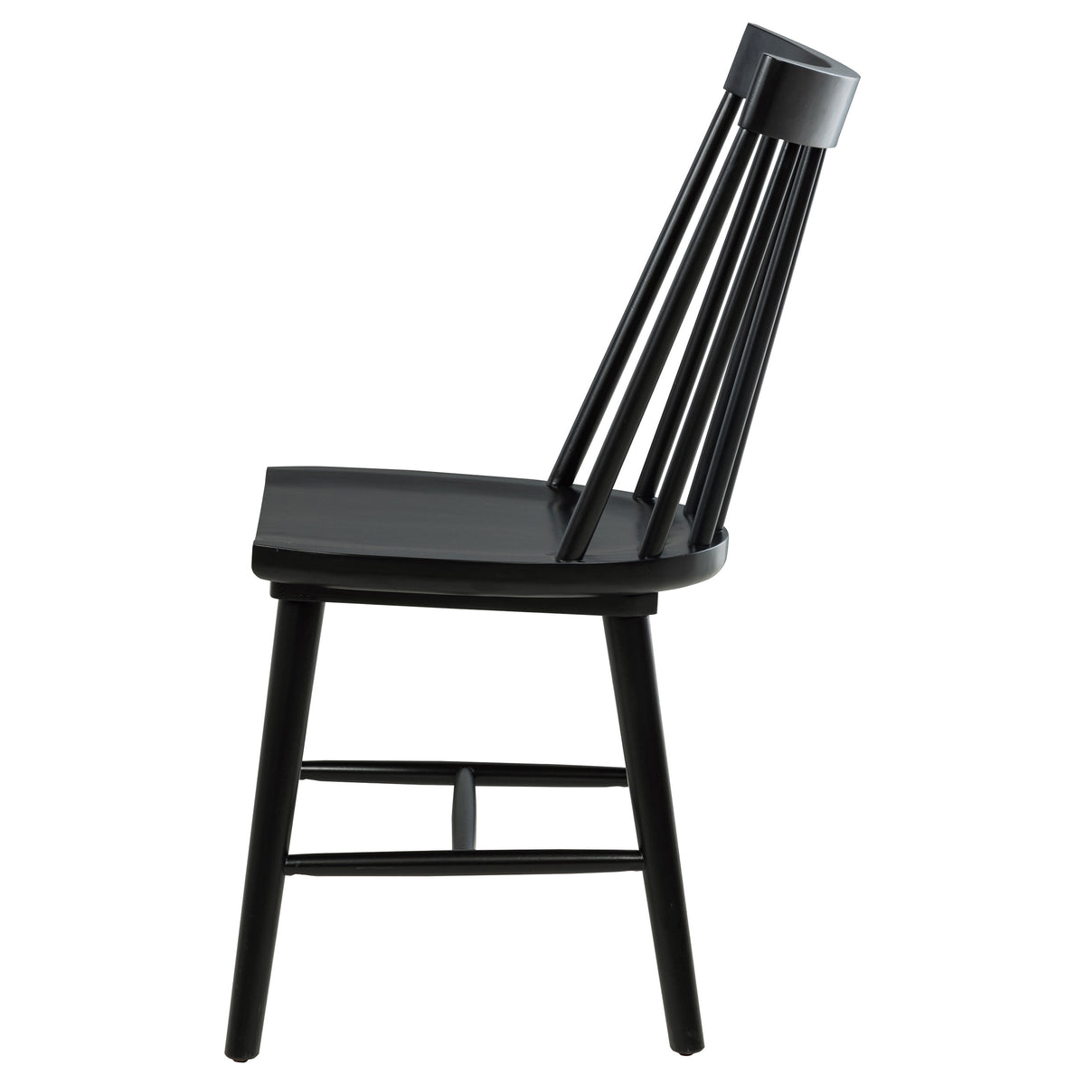Middleton Windsor Spindle Back Dining Side Chairs (Set of 2) Black