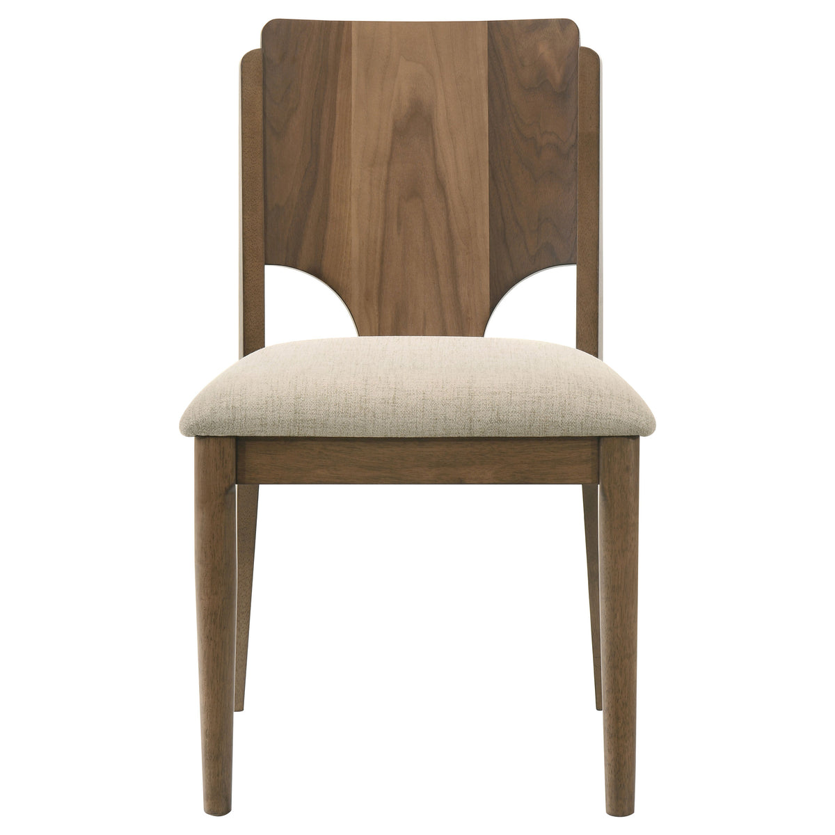 Crestmore 7-piece 71-inch Rectangular Trestle Dining Set Walnut and Beige