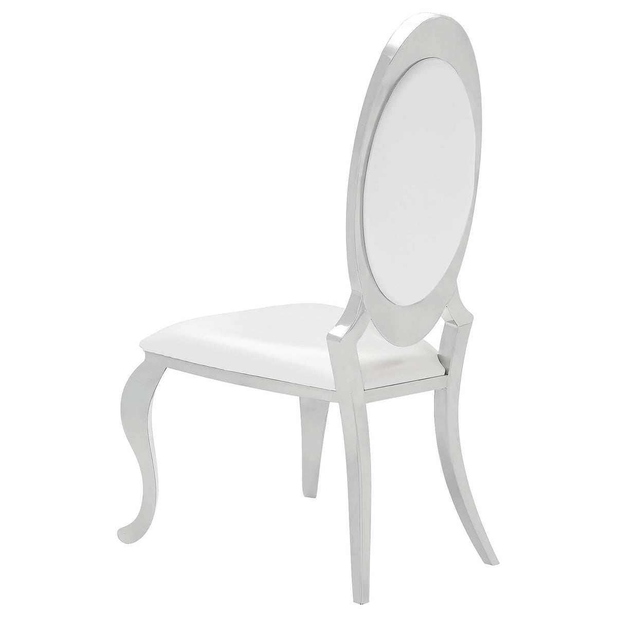 Antoine 7-piece Rectangular Glass Top Dining Set White and Chrome