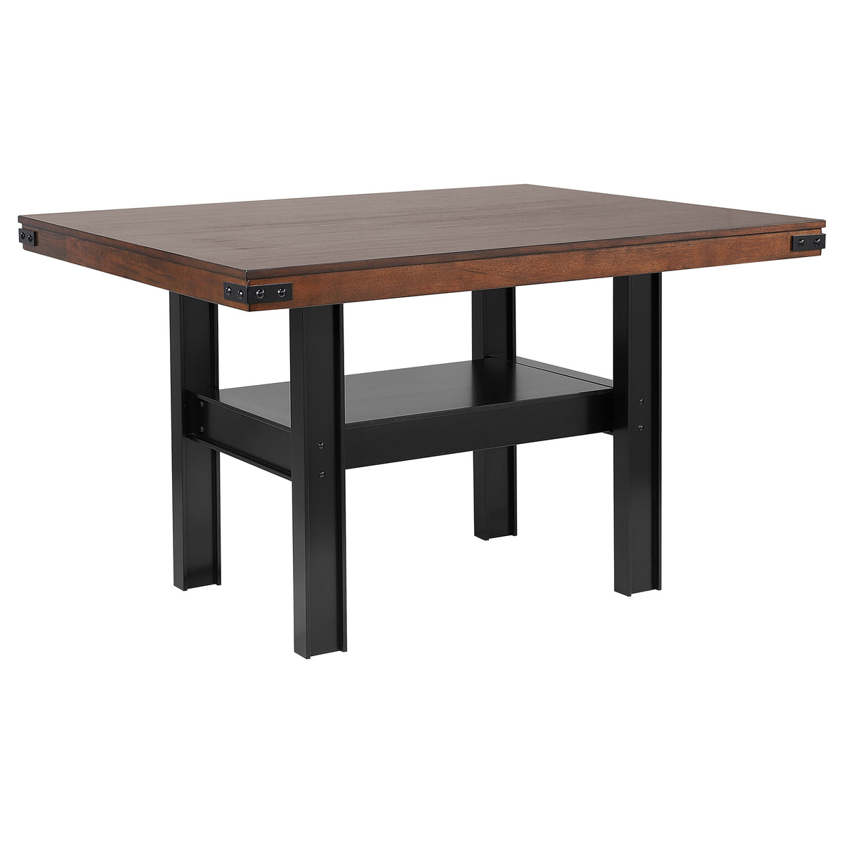 Patterson 7-piece Rectangular Counter Height Dining Set Mango Oak and Beige