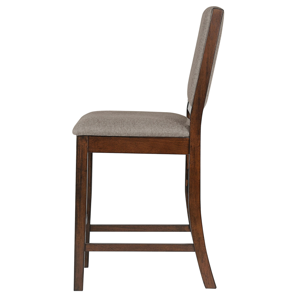 Patterson Upholstered Counter Height Chairs (Set of 2) Beige and Mango Oak