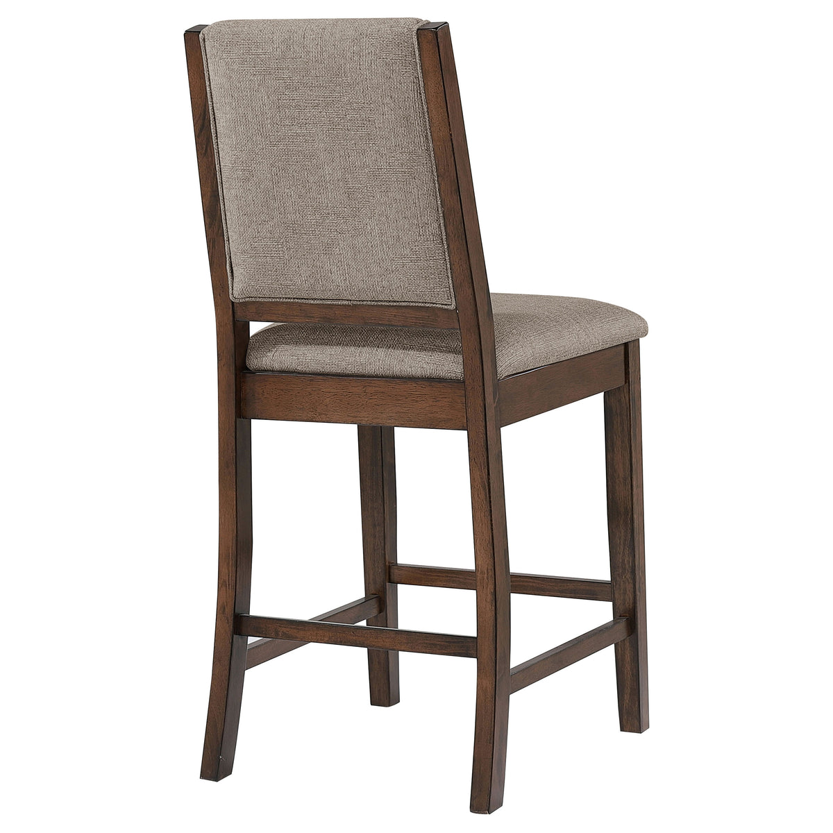 Patterson Upholstered Counter Height Chairs (Set of 2) Beige and Mango Oak