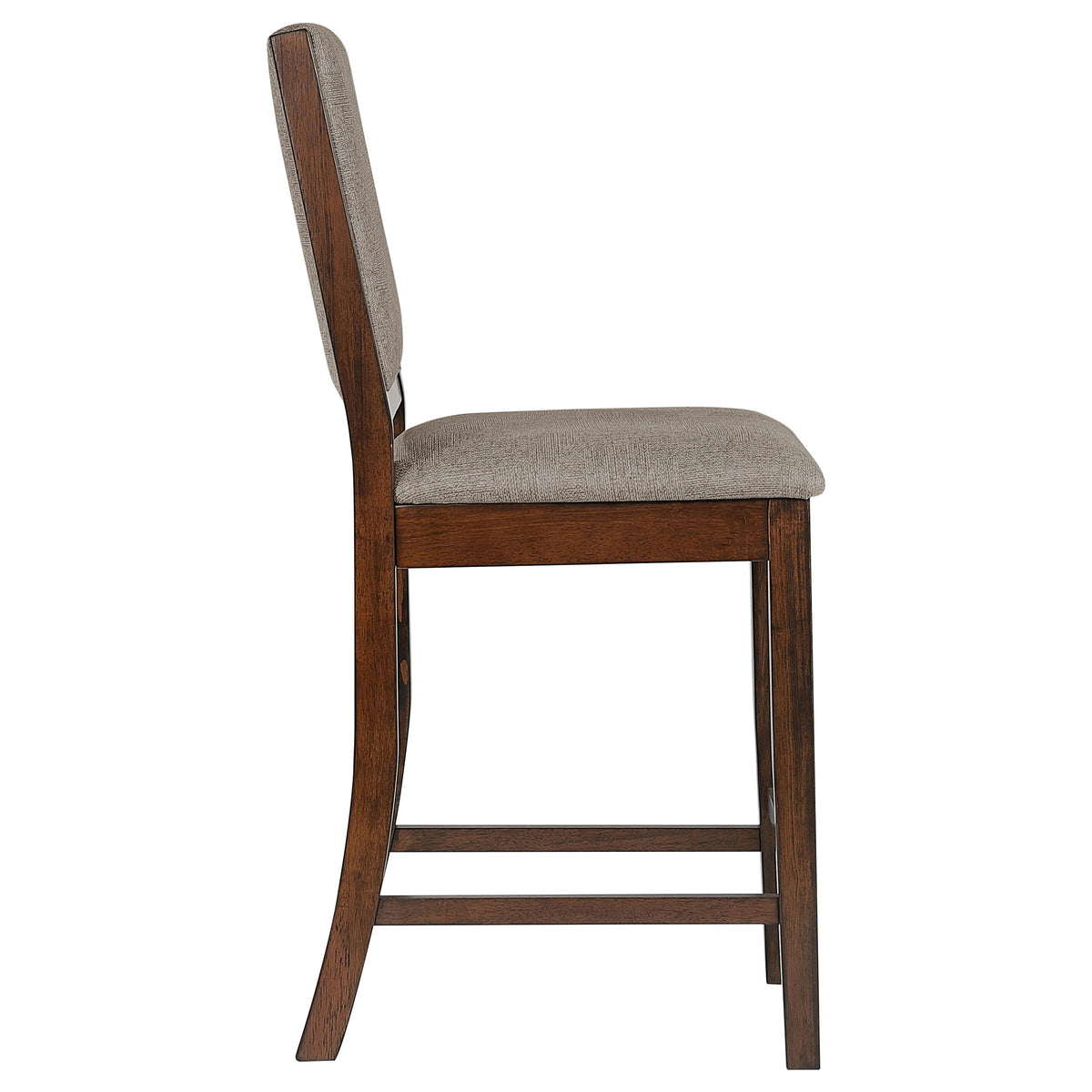 Patterson Upholstered Counter Height Chairs (Set of 2) Beige and Mango Oak