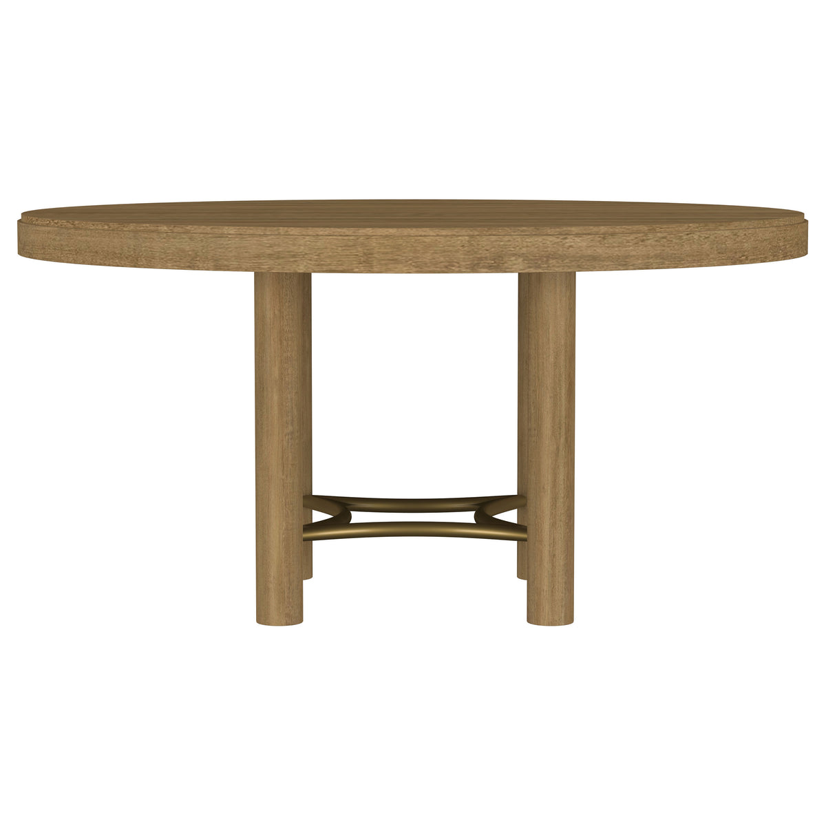 Arini 5-piece Round Dining Set with Black Chairs Sand Wash and Black