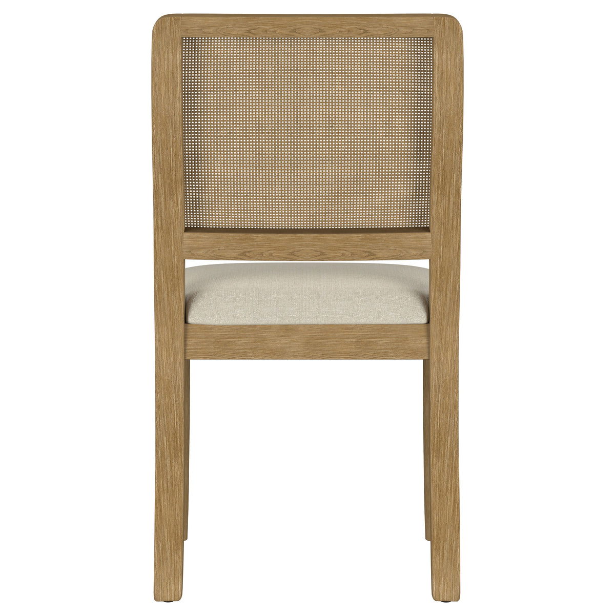 Arini Cane-Back Upholstered Dining Side Chairs (Set of 2) Sand Wash and Cream