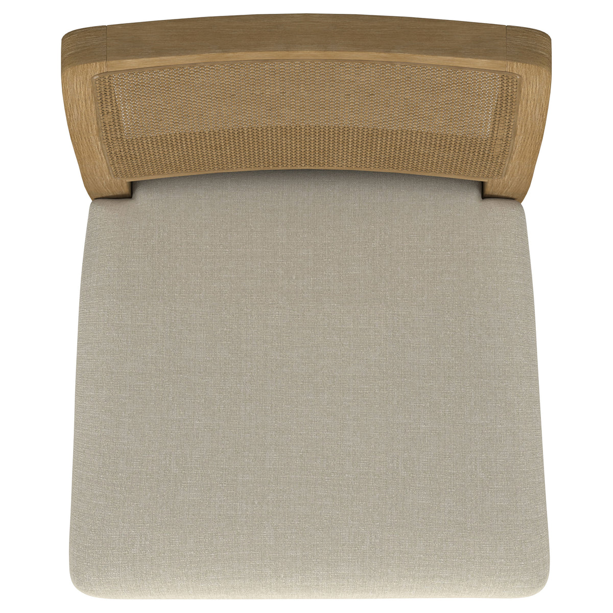 Arini Cane-Back Upholstered Dining Side Chairs (Set of 2) Sand Wash and Cream