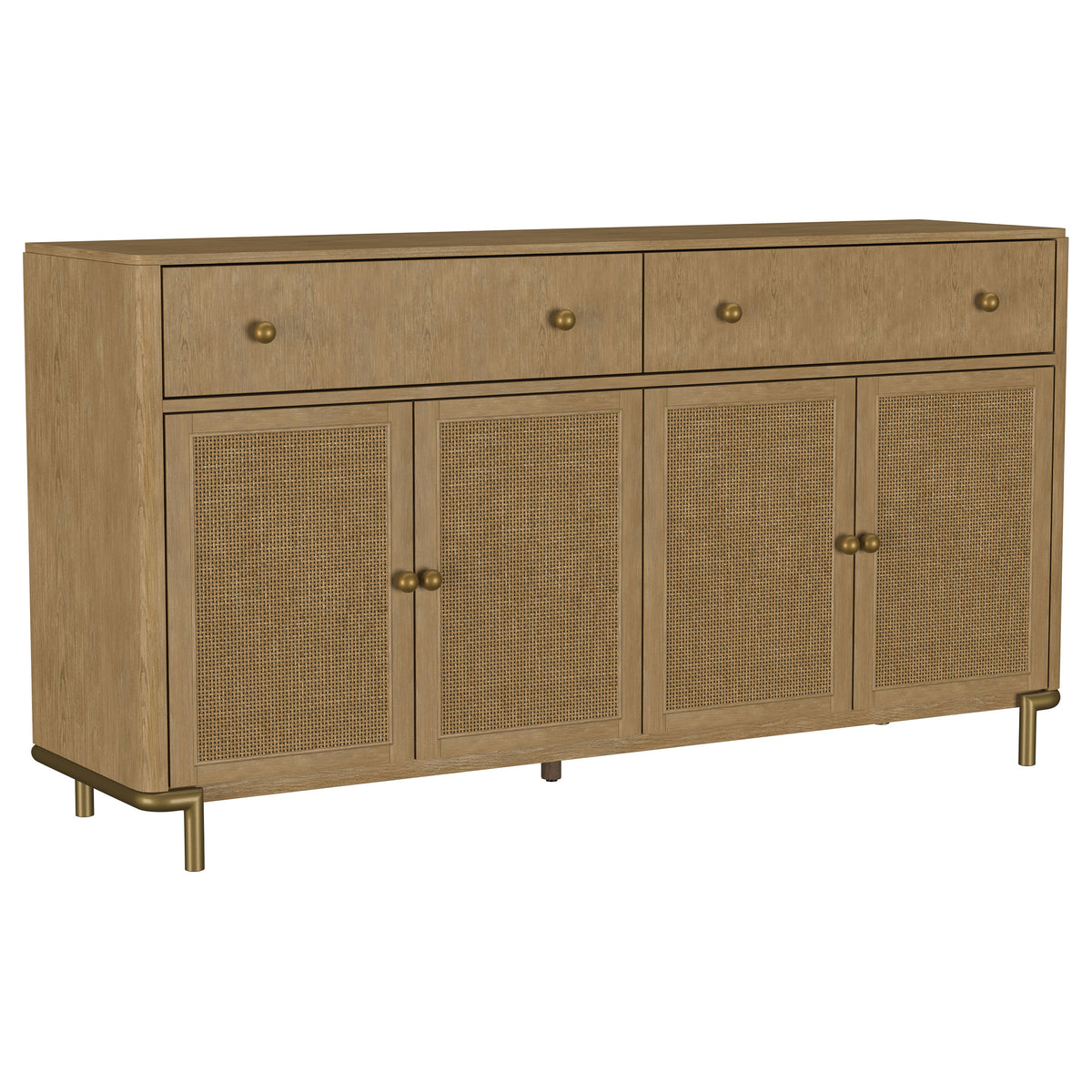 Arini 2-drawer Cane Door Sideboard Sand Wash