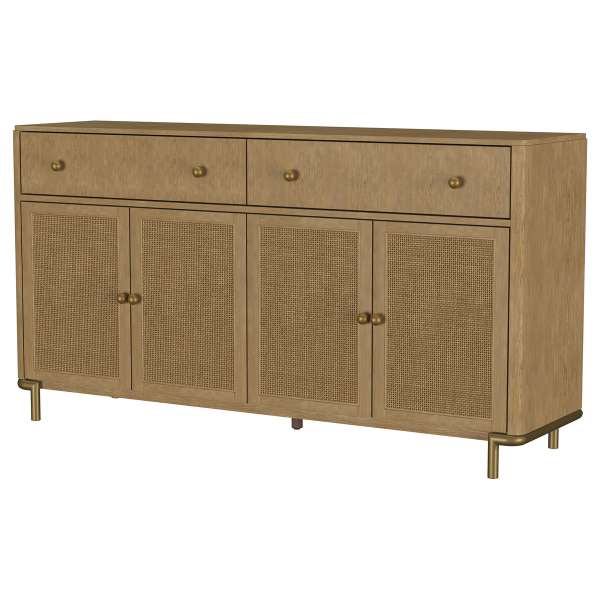 Arini 2-drawer Cane Door Sideboard Sand Wash