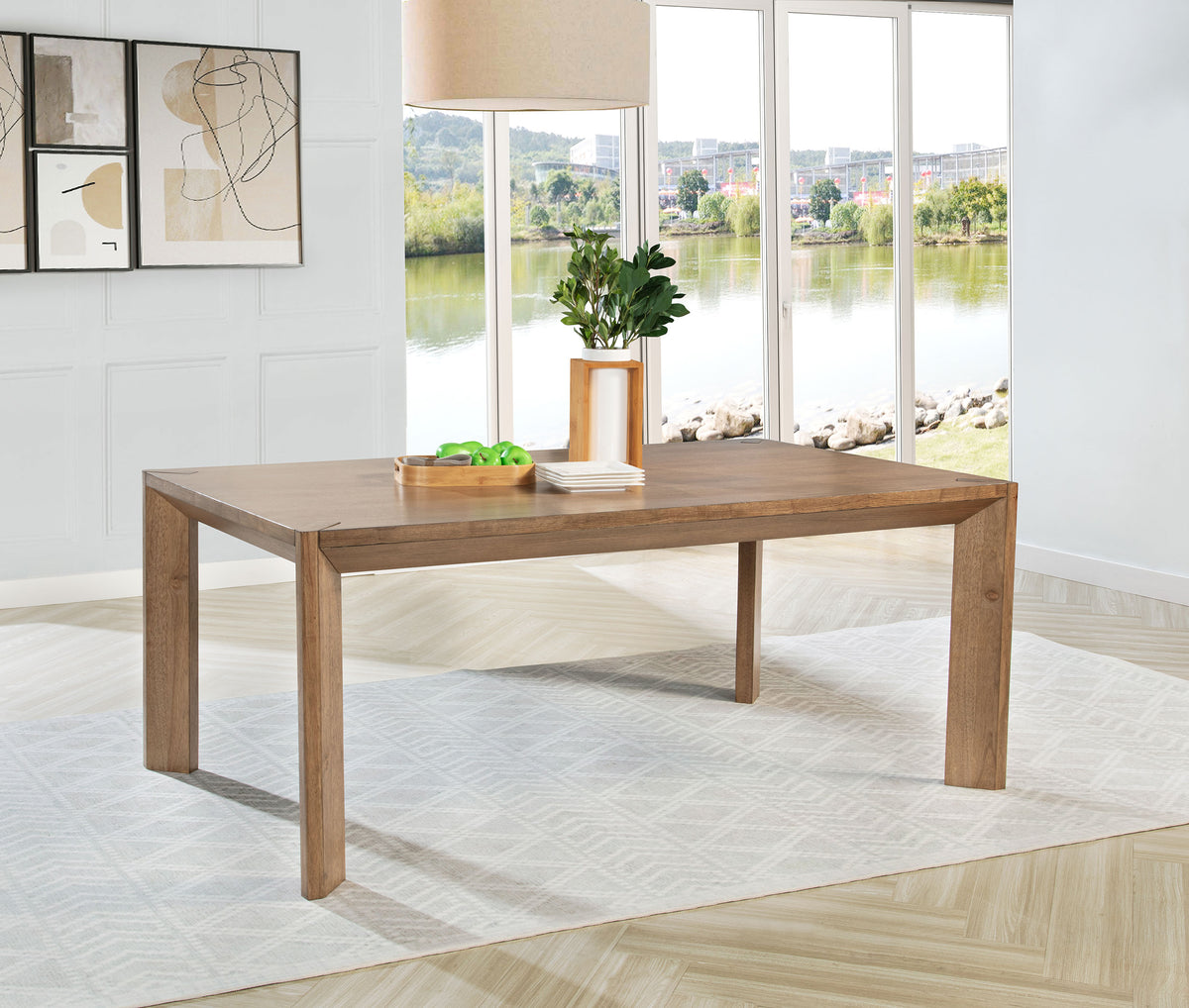 Bruner 72-inch Rectangular Dining Table Natural Brown