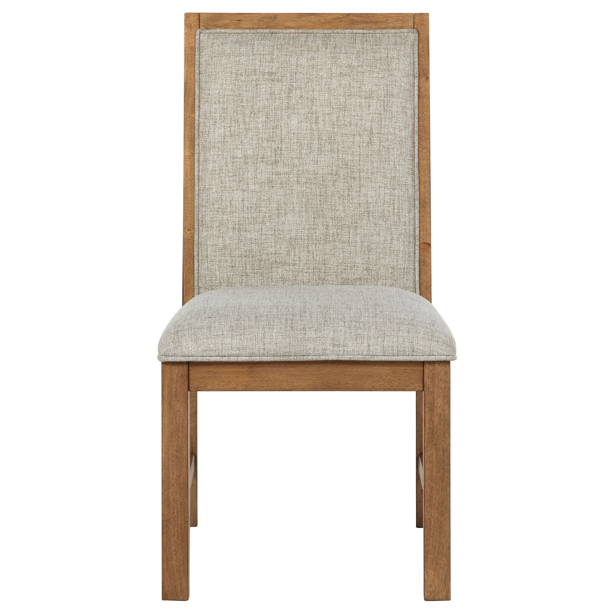 Bruner Upholstered Ladder Back Dining Side Chairs (Set of 2) Oatmeal and Natural Brown