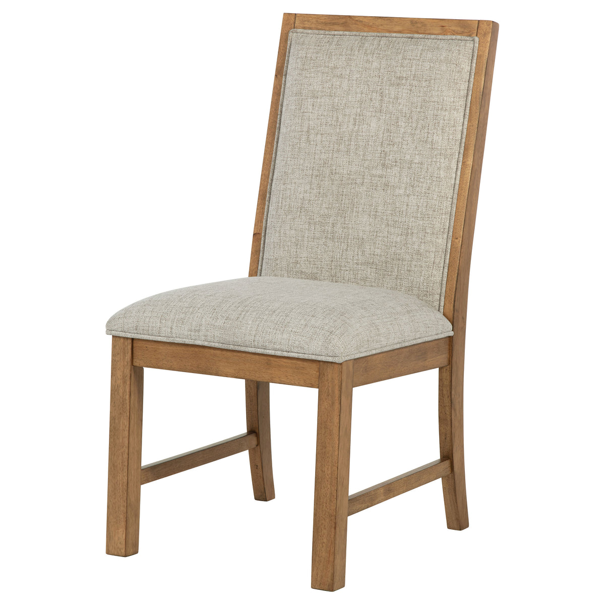 Bruner Upholstered Ladder Back Dining Side Chairs (Set of 2) Oatmeal and Natural Brown