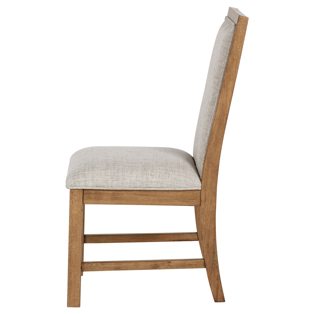 Bruner Upholstered Ladder Back Dining Side Chairs (Set of 2) Oatmeal and Natural Brown