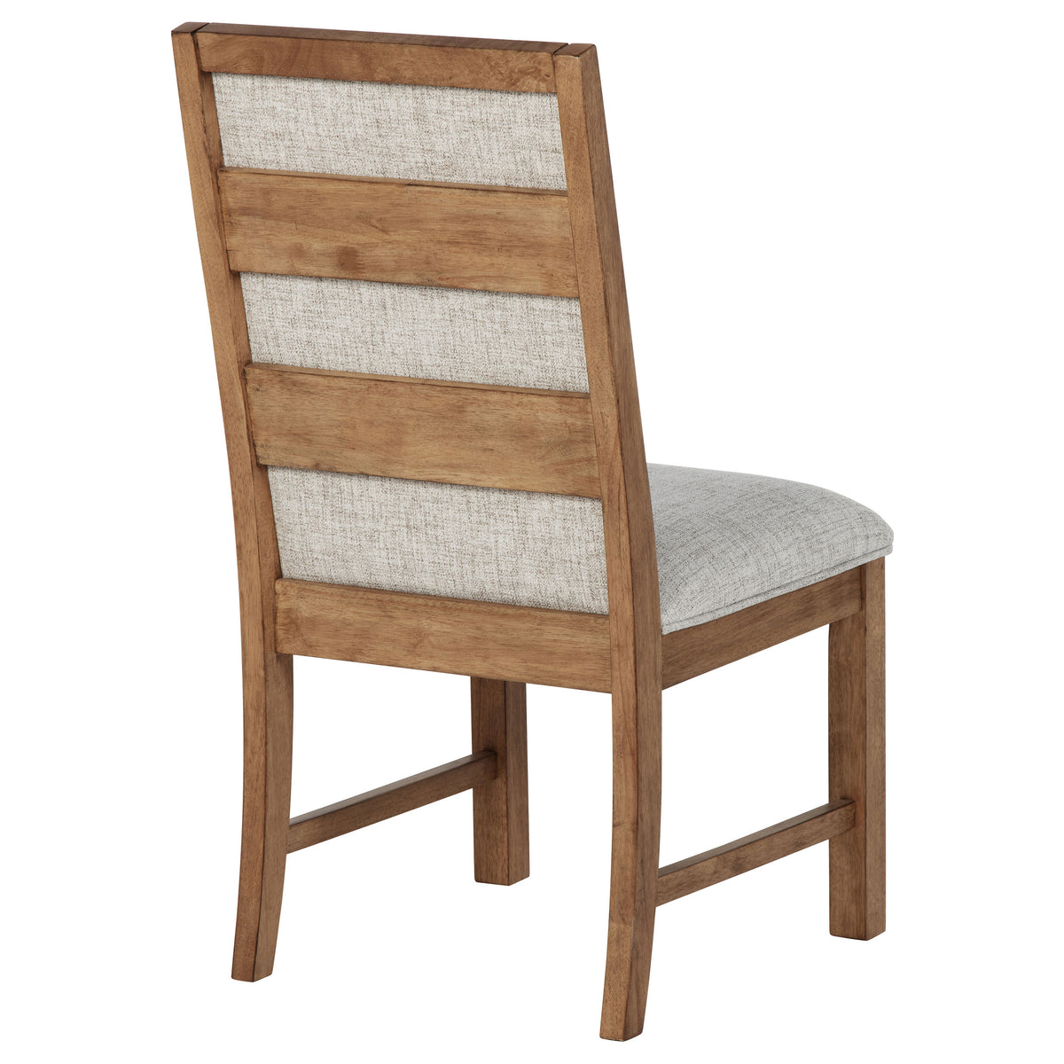 Bruner Upholstered Ladder Back Dining Side Chairs (Set of 2) Oatmeal and Natural Brown