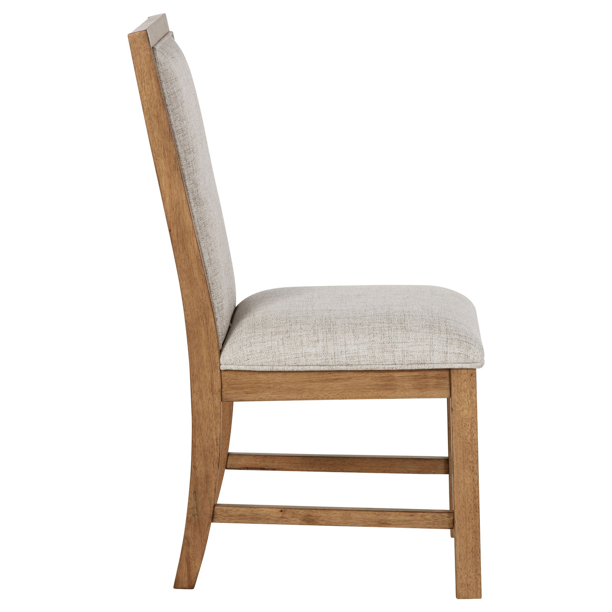 Bruner Upholstered Ladder Back Dining Side Chairs (Set of 2) Oatmeal and Natural Brown