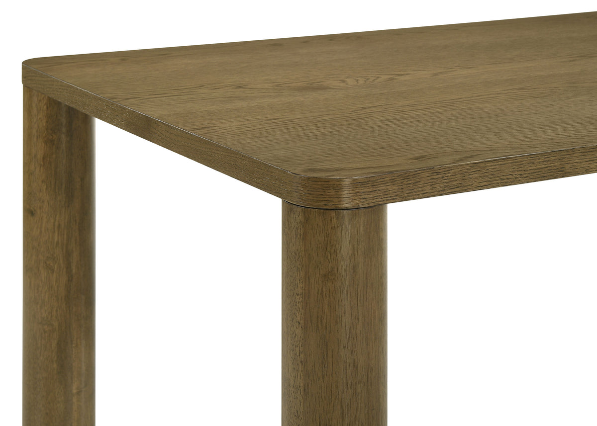 Castlewood 5-piece 71-inch Rectangular Dining Set Brown Oak and Light Tan