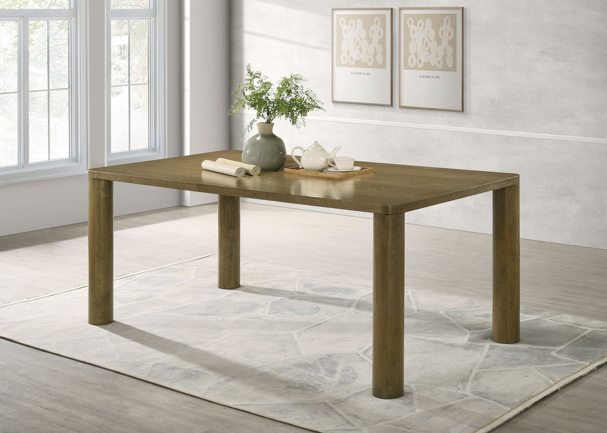 Castlewood 71-inch Rectangular Dining Table Brown Oak
