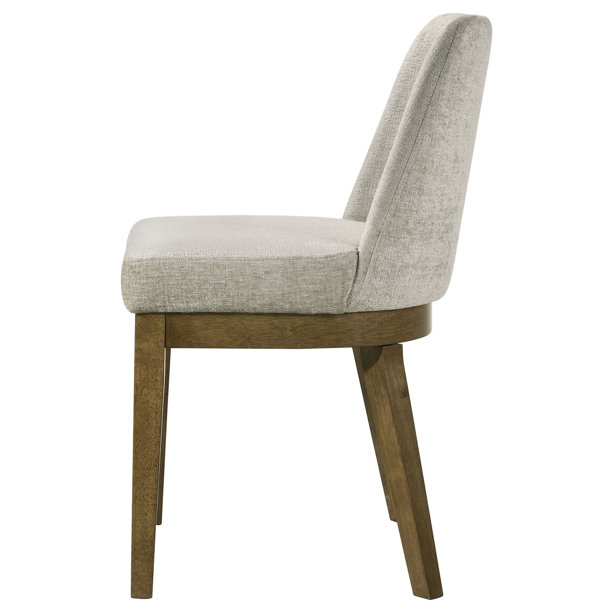 Castlewood Chenille Upholstered Dining Side Chairs (Set of 2) Light Tan and Brown Oak