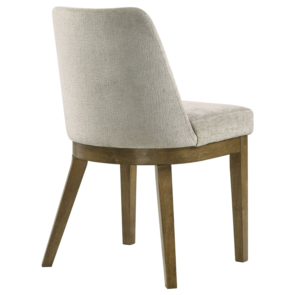 Castlewood Chenille Upholstered Dining Side Chairs (Set of 2) Light Tan and Brown Oak