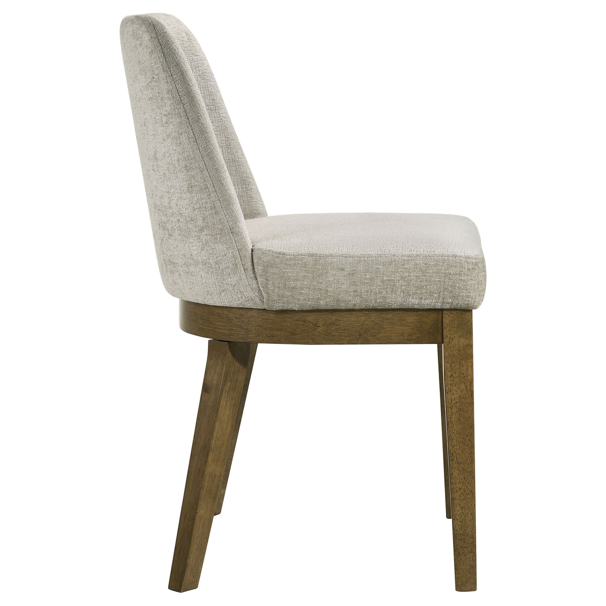 Castlewood Chenille Upholstered Dining Side Chairs (Set of 2) Light Tan and Brown Oak