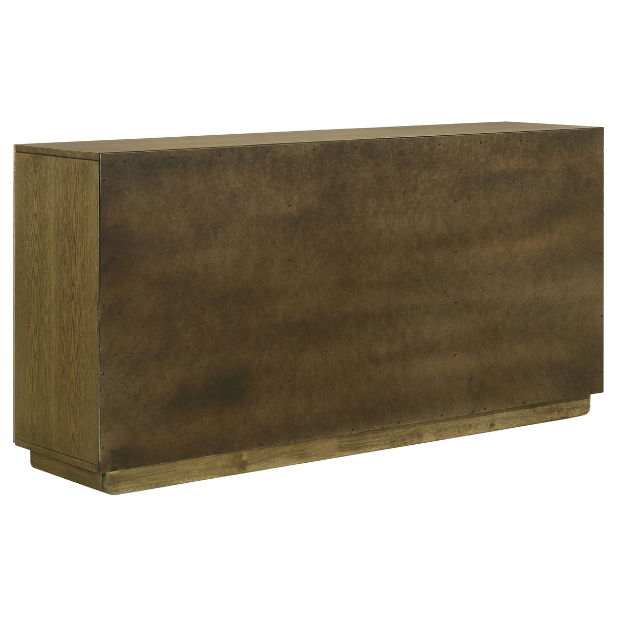 Castlewood 71-inch 3-door Arched Glass Door Sideboard Buffet Brown Oak