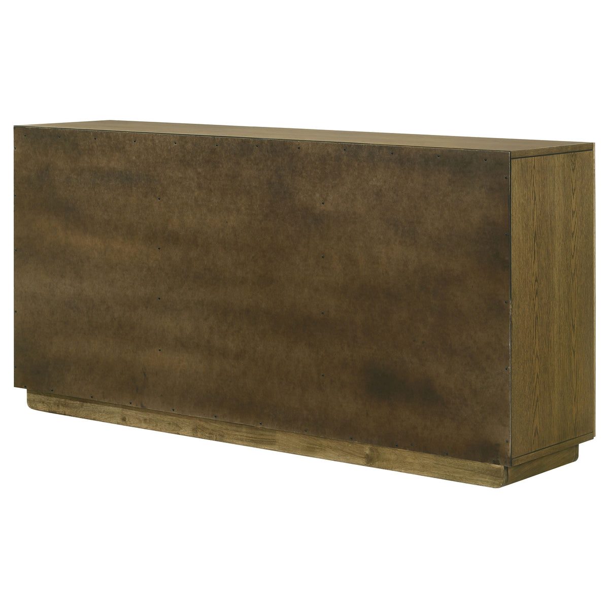 Castlewood 71-inch 3-door Arched Glass Door Sideboard Buffet Brown Oak