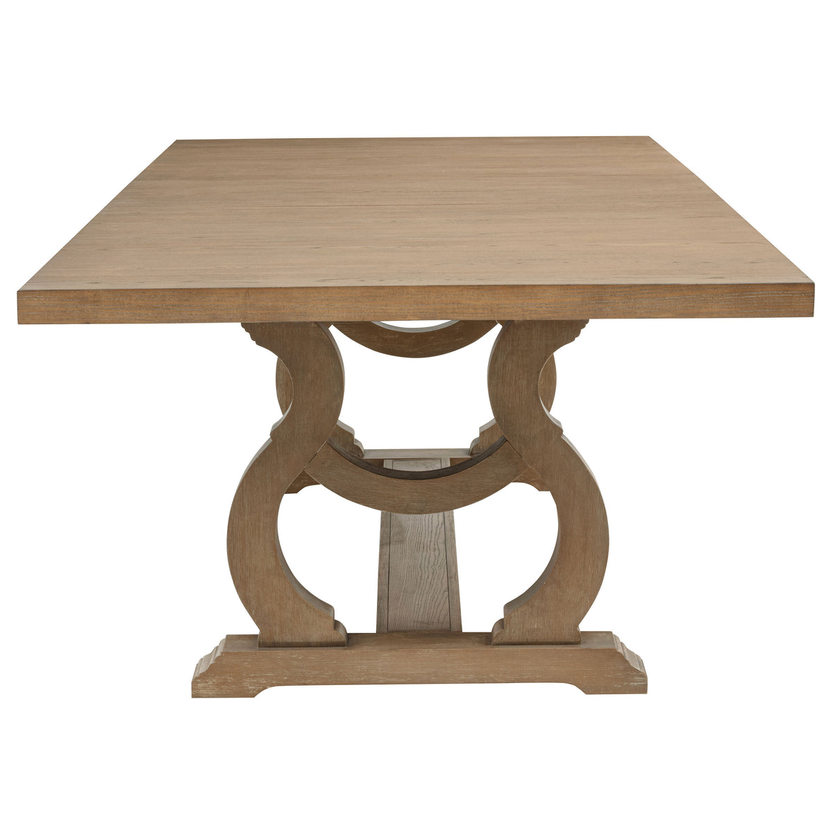 Brockway 7-piece Rectangular Extension Dining Set with Arm Chairs Barley Brown and Cream