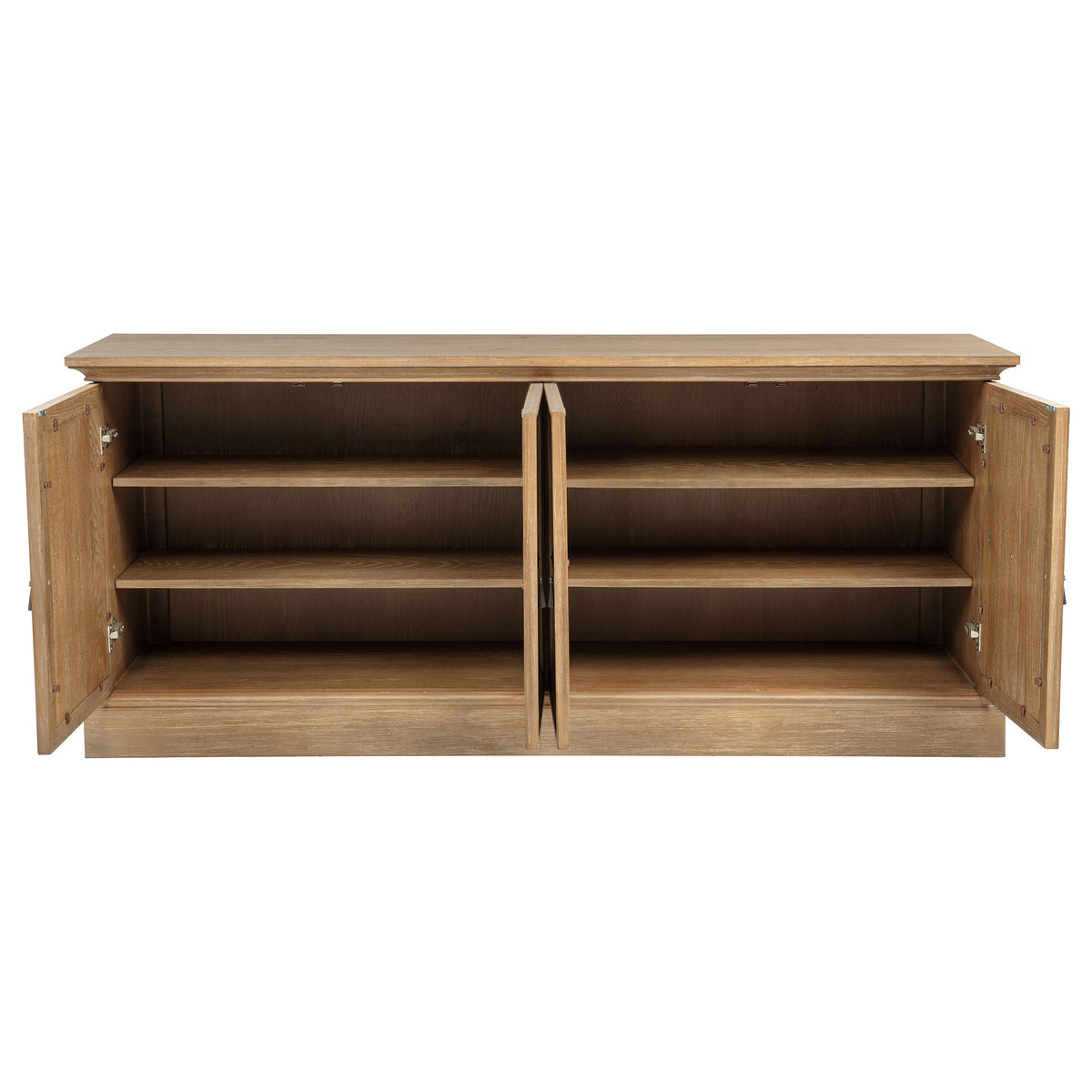Brockway 4-door Mirrored Dining Sideboard Buffet Barley Brown